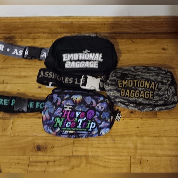 Assholes Live Forever Other - NEW Emotional Baggage Crossbody/Belt Bags